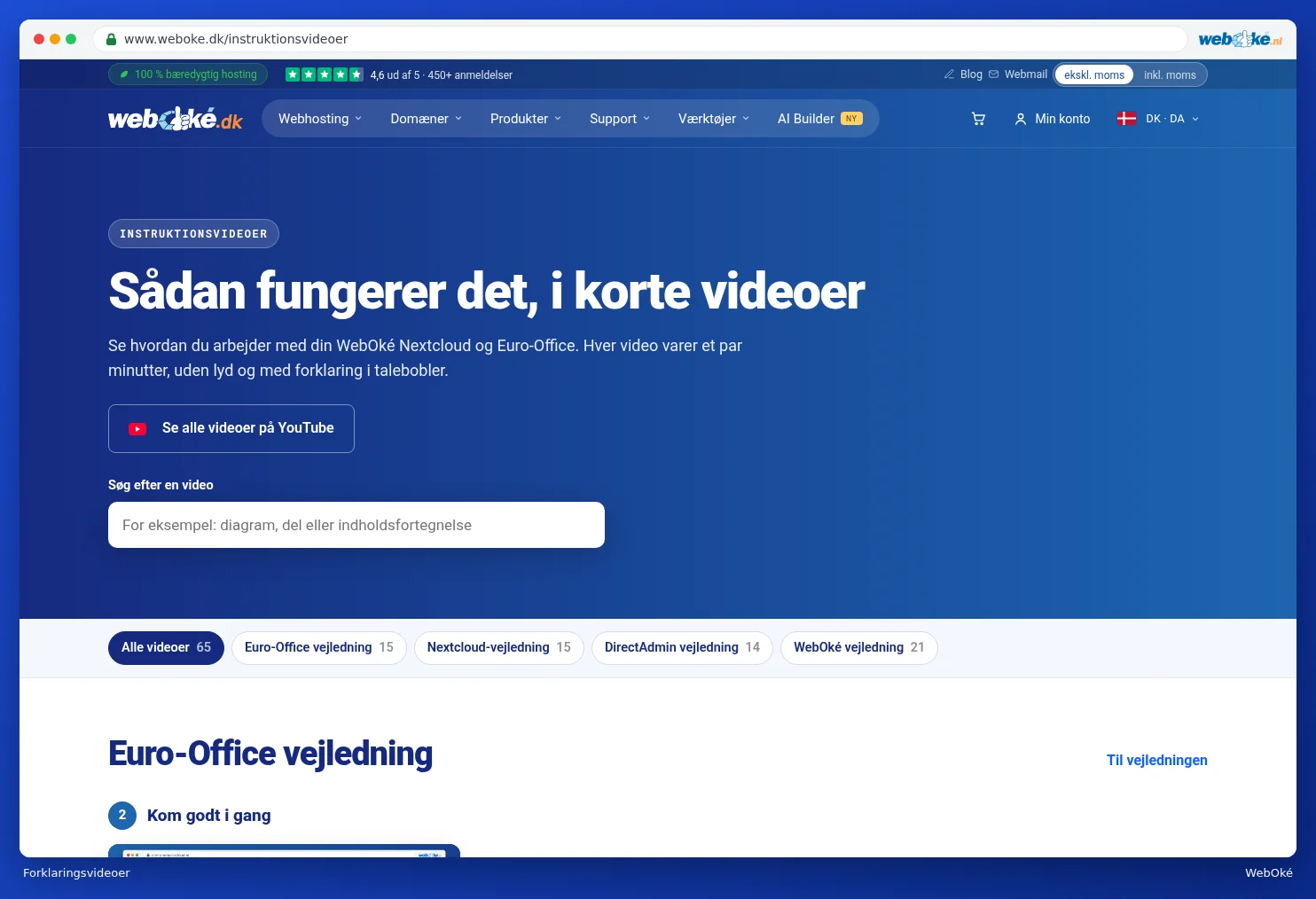 Siden Instruktionsvideoer
