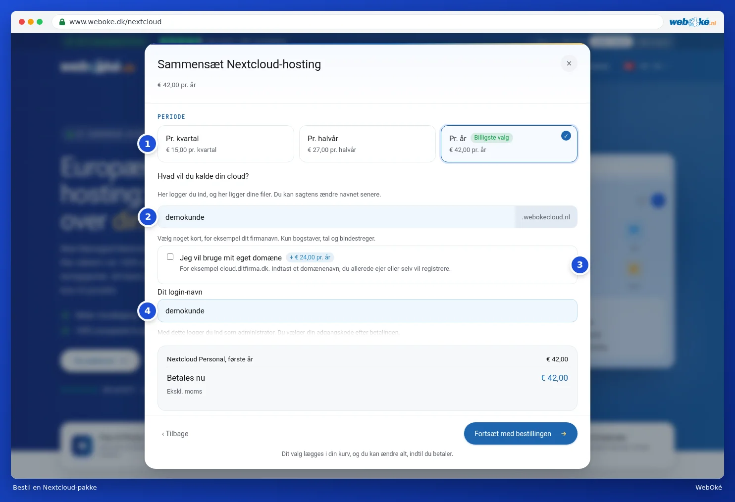 Sammensætning af en Nextcloud-pakke