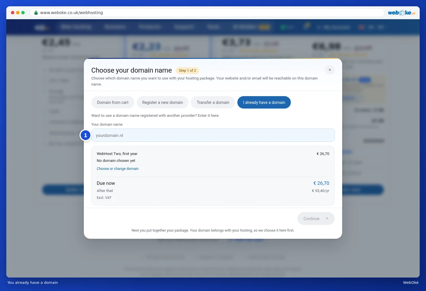Using a domain you already have