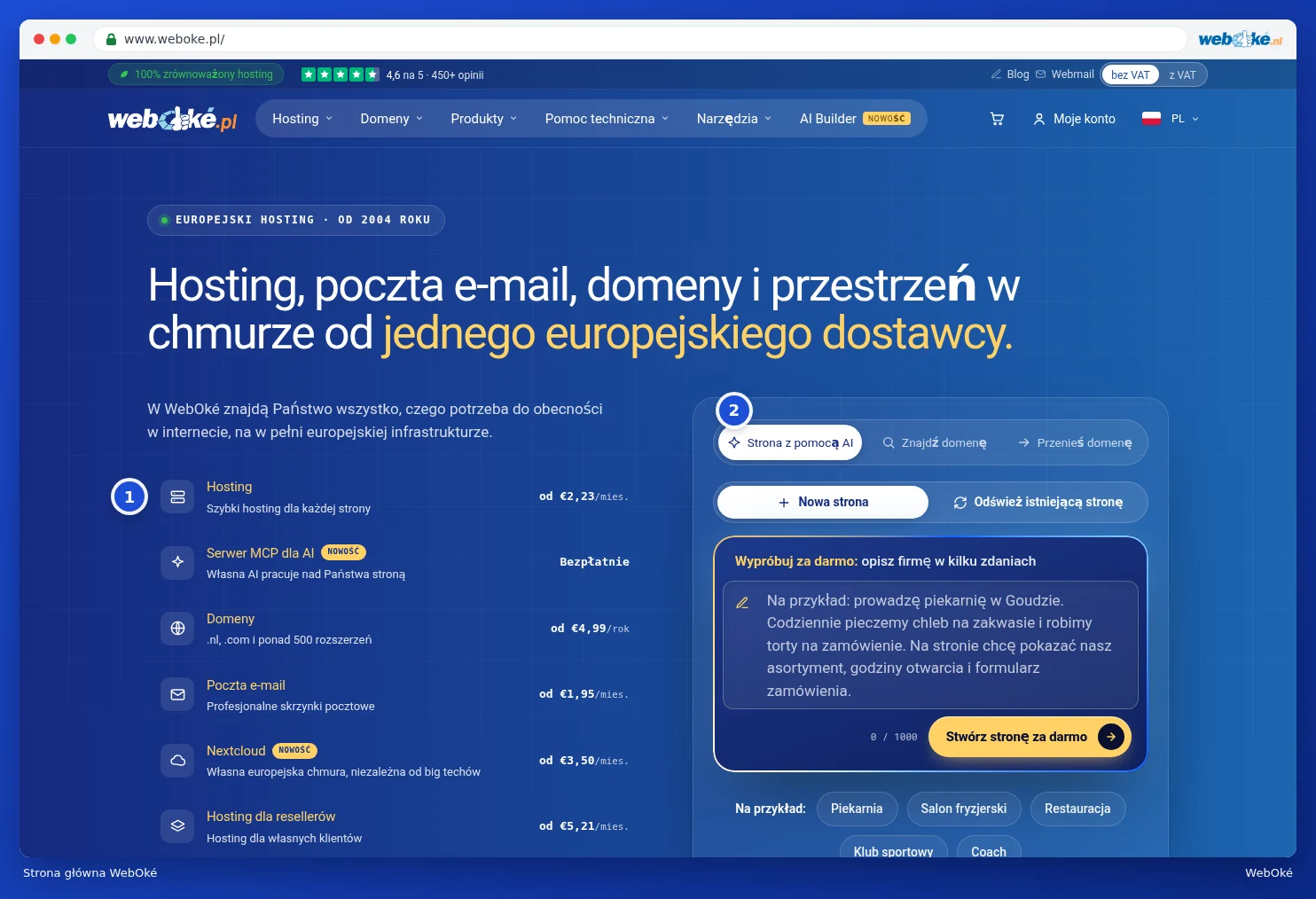 Strona główna serwisu WebOké