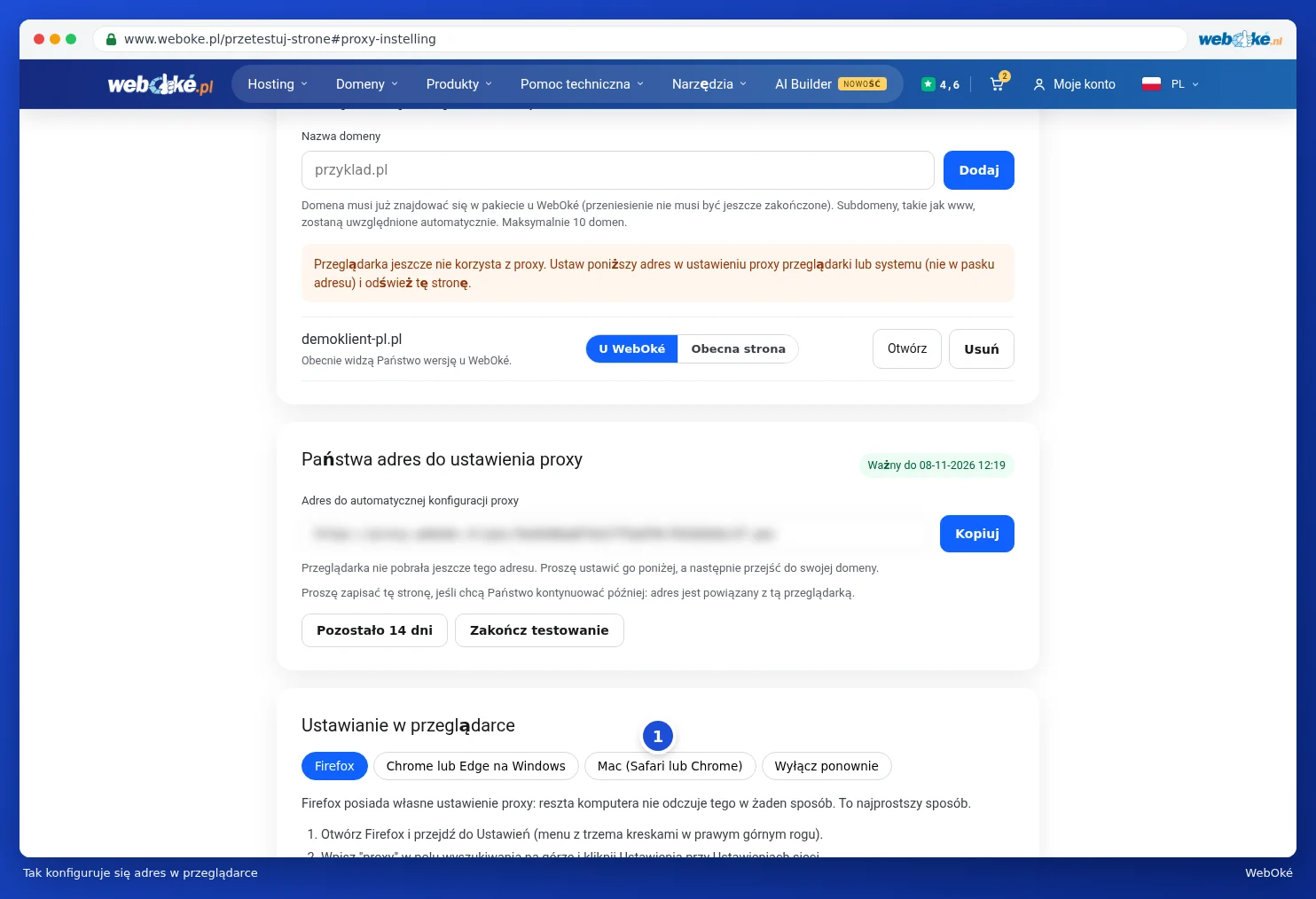 Zakładki z instrukcjami krok po kroku dla Firefox, Windows i Mac oraz objaśnienie wyłączania