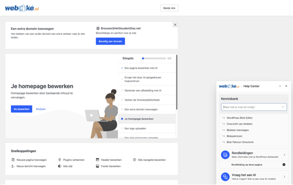 AI WordPress Hosting | Maak gratis een site met AI - Ervaar Wordpress op een compleet nieuwe manier