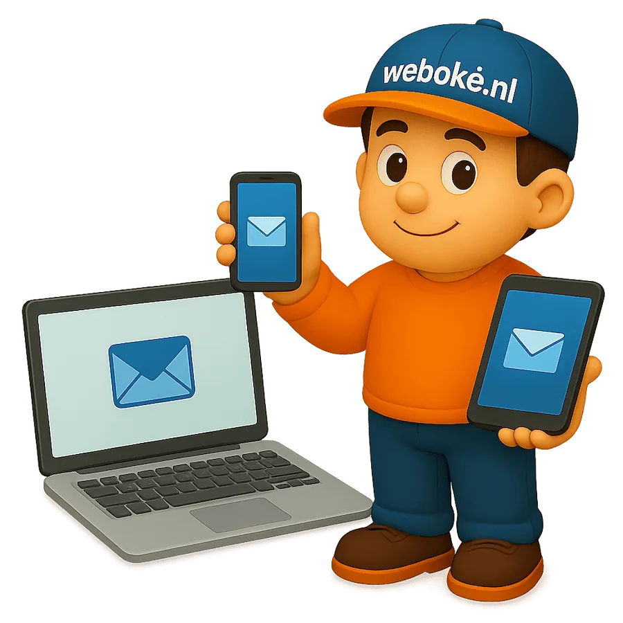 Nederlandse Email Hosting | €1,37 per maand | Binnen 5 min live - Gebruik je eigen emailadres op ieder apparaat